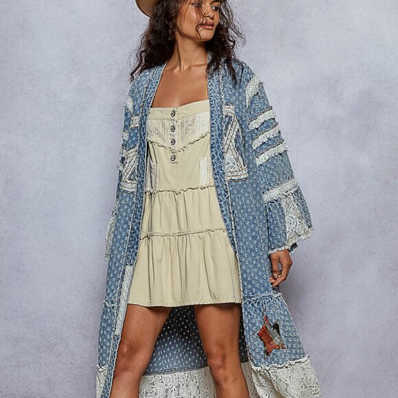 POL Wildpeace Denim Duster NEW Size Various - Picture 1 of 6